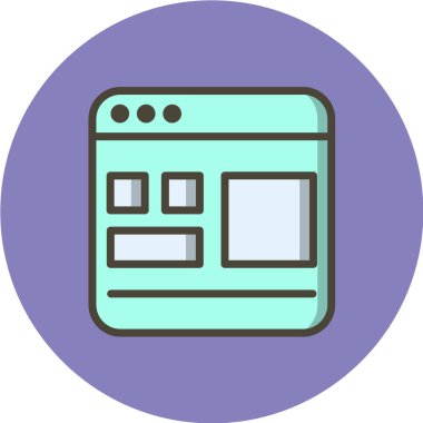 minimalist vektör illüstrasyonu, uygulama simgesi