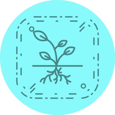 Moda Biçimli Kök Simgesi İzole Arkaplan