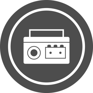 Kaset Oynatıcı Simgesi Moda Biçimli İzole Arkaplan