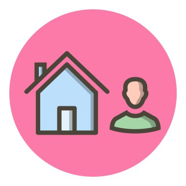 Moda Biçimli Ajan Simgesi İzole Arkaplan