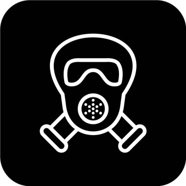 Kirlilik, radyoaktif maske simgesi, vektör