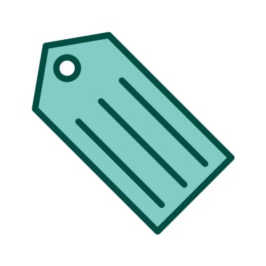 Etiket simgesi beyaz arkaplanda izole edildi. alışveriş sembolü çizimi