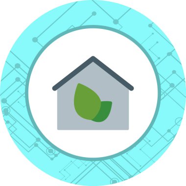 Eko Ev Simgesi Moda Tarzı Ayrı Arka Gruplandırılmış