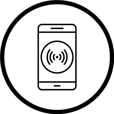 Modern telefon simgesinin vektör illüstrasyonu 