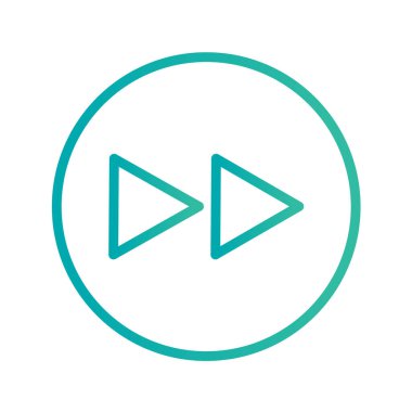 Multimedya düz simgesi beyaz arkaplanda izole edildi