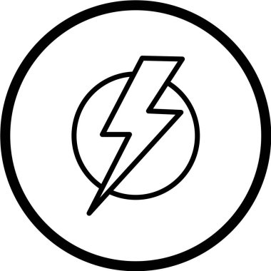 Bir yıldırım simgesinin vektör çizimi