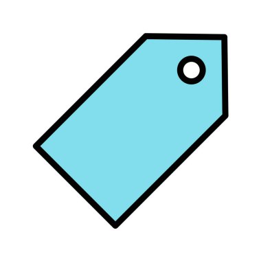 etiket, vektör illüstrasyon simgesi