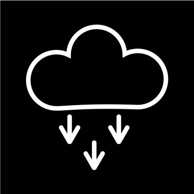 bulut simgesi, vektör illüstrasyonu