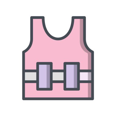 balıkçı ceketi simgesi, vektör illüstrasyonu