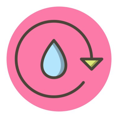 Su Geri Dönüşüm Simgesi Moda Biçiminde İzole Arkaplan