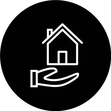 Ev ikonu. vektör illüstrasyonu