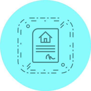 Ev Sözleşmesi Simgesi Moda Biçimli Ayrı Arkaplan