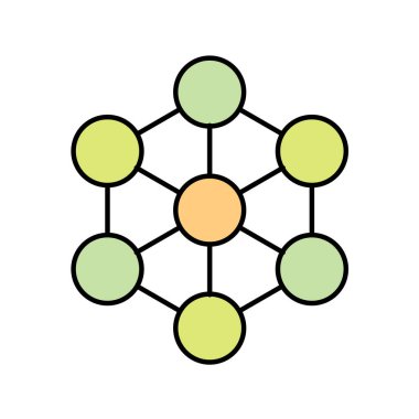 Molekül simgesi vektör illüstrasyonu