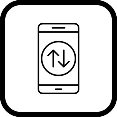  Veri Bağlantısı Mobil Uygulama Simgesi Moda Biçimli İzole Arkaplan