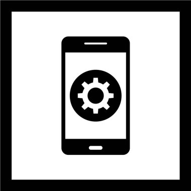 akıllı telefon ekran vektör çizimi, basit simge