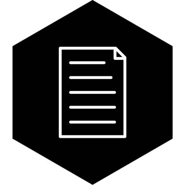 belge vektör simgesi, illüstrasyon