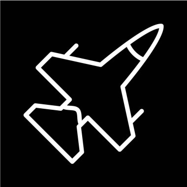 düzlem, uçak simgesi, vektör illüstrasyonu