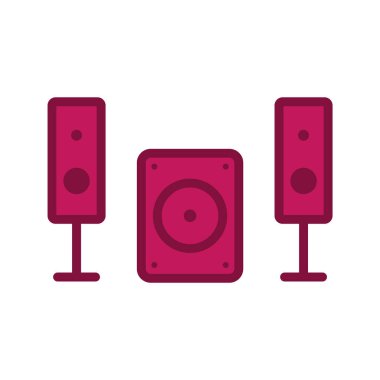  Müzik Sistemi Simgesi Moda Biçimli Ayrı Arkaplan