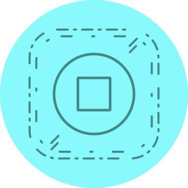 Moda Biçimli Ayırılmış Arkaplanda Simgeyi Durdur