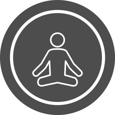 Moda Biçimli Yoga Simgesi İzole Arkaplan