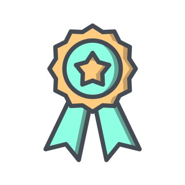 Madalya ikon vektör illüstrasyonu