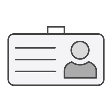  Moda Biçimli Öğrenci Kart Simgesi İzole Arkaplan      