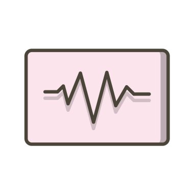 Multimedya düz simgesi beyaz arkaplanda izole edildi