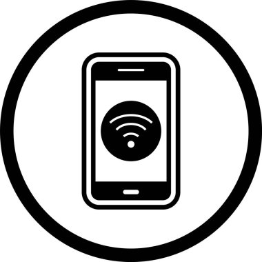 Wifi Mobil Uygulama Simgesi Moda Biçimli İzole Arkaplan