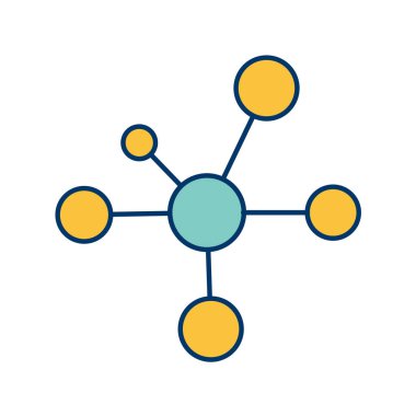 Molekül yapısı simgesi, vektör illüstrasyonu