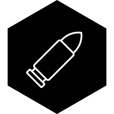 Moda Biçimli Mermi Simgesi İzole Arkaplan