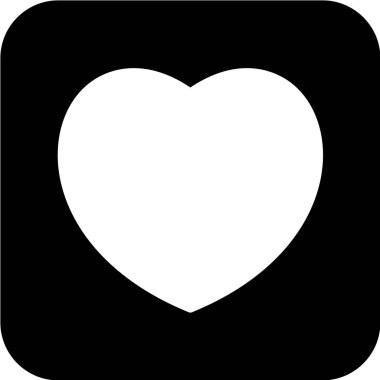 Kalp ikonu vektör illüstrasyonu