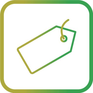 Etiket simgesi, vektör illüstrasyonu. düz tasarım biçimi