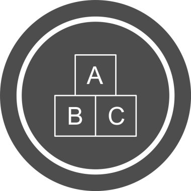 ABC Küpler Simgesi Moda Biçiminde İzole Arkaplan      