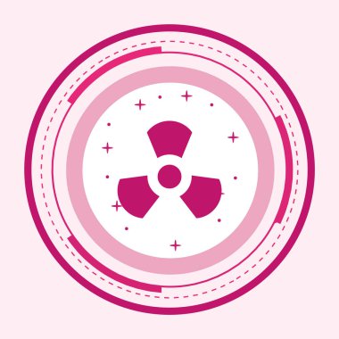 Moda Biçimli Radyasyon Simgesi İzole Arkaplan      