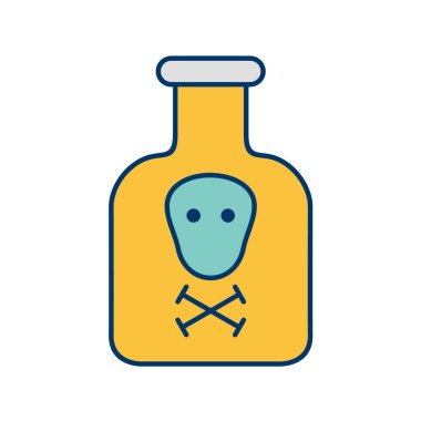 Bir kimyasal laboratuvar simgesinin vektör çizimi