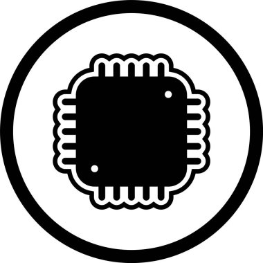 Moda Biçimli İşlemci Simgesi İzole Arkaplan