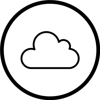 bulut simgesi, vektör illüstrasyonu