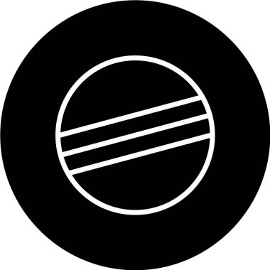 Siyah arkaplanda izole edilmiş tek bir vektör çizimi