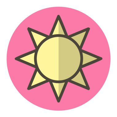 Güneş Simgesi Vektör illüstrasyonu