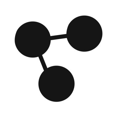 Molekül yapısı simgesi, vektör illüstrasyonu