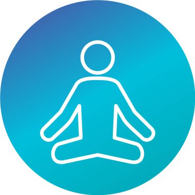 Kişinin meditasyon vektör çizimi