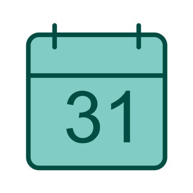 Beyaz arkaplanda takvim simgesi