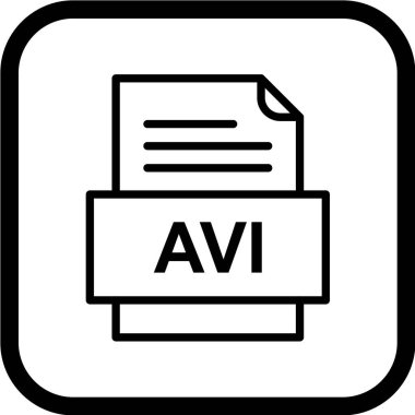 avi biçim simgesi vektör illüstrasyonuName