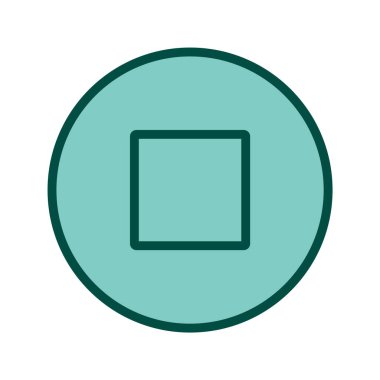 Moda Biçimli Ayırılmış Arkaplanda Simgeyi Durdur