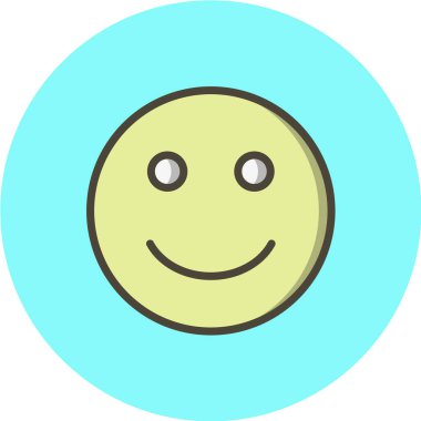 Gülümseme simgesi, vektör illüstrasyonu