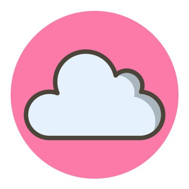 bulut simgesi, vektör illüstrasyonu