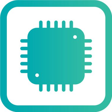Cpu simge vektör illüstrasyonu