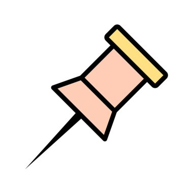 Bir itme iğnesi simgesinin vektör çizimi