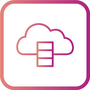 bulut hesaplama simgesi, vektör illüstrasyonu