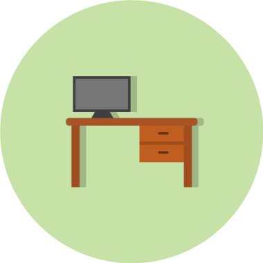 ofis masası vektör simgesi